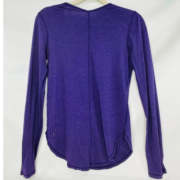 Lululemon Yogini 5 Year Long Sleeve Tee Heathered Bold Violet size 6 - Picture 9 of 10
